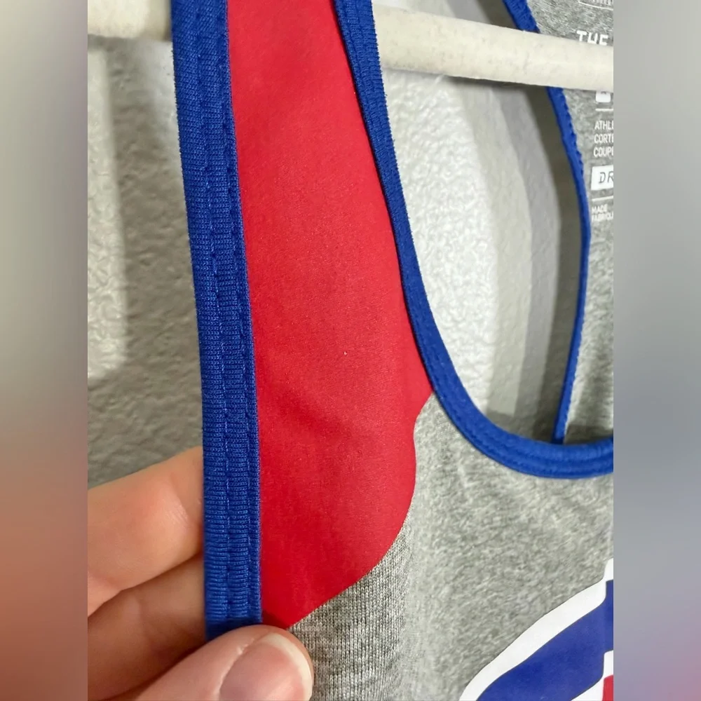 Nike Chicago Cubs Shirt Tank Top Racer Baseball MLB Gray Red Blue DRI Women M - Picture 5 of 6